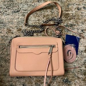 Pink leather Rebecca Minkoff crossbody bag